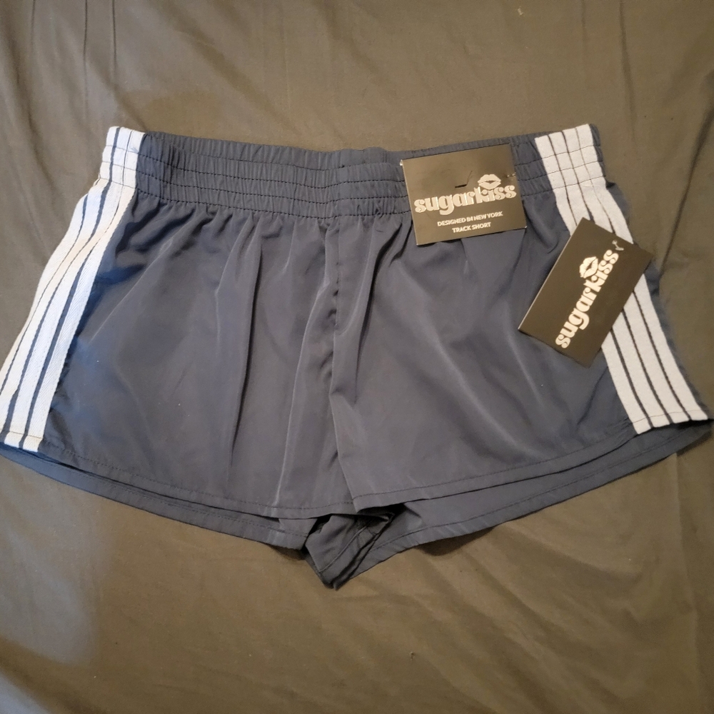 Sugar Kiss Navy Blue Athletic Shorts